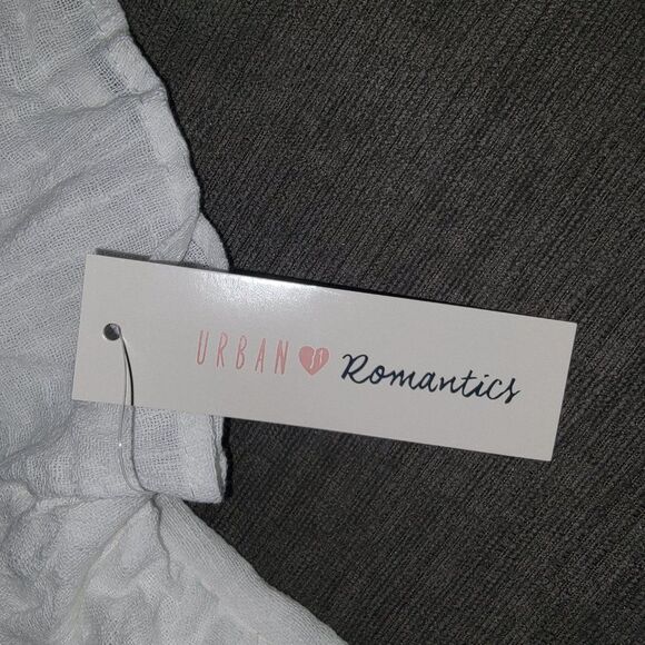 Urban Romantics Women's White Cotton Square Neck Crop Top Size Small - Picture 9 of 15